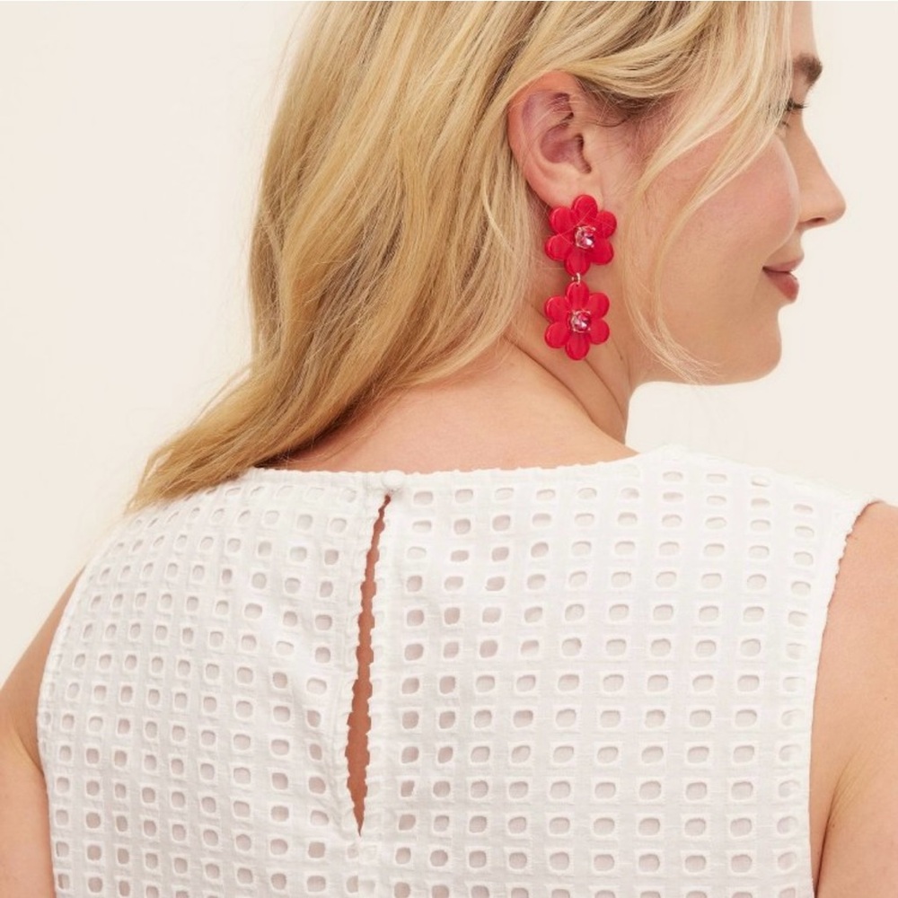 NWT Kate Spade x Target • Limited Release • Floral Linear Drop Earrings